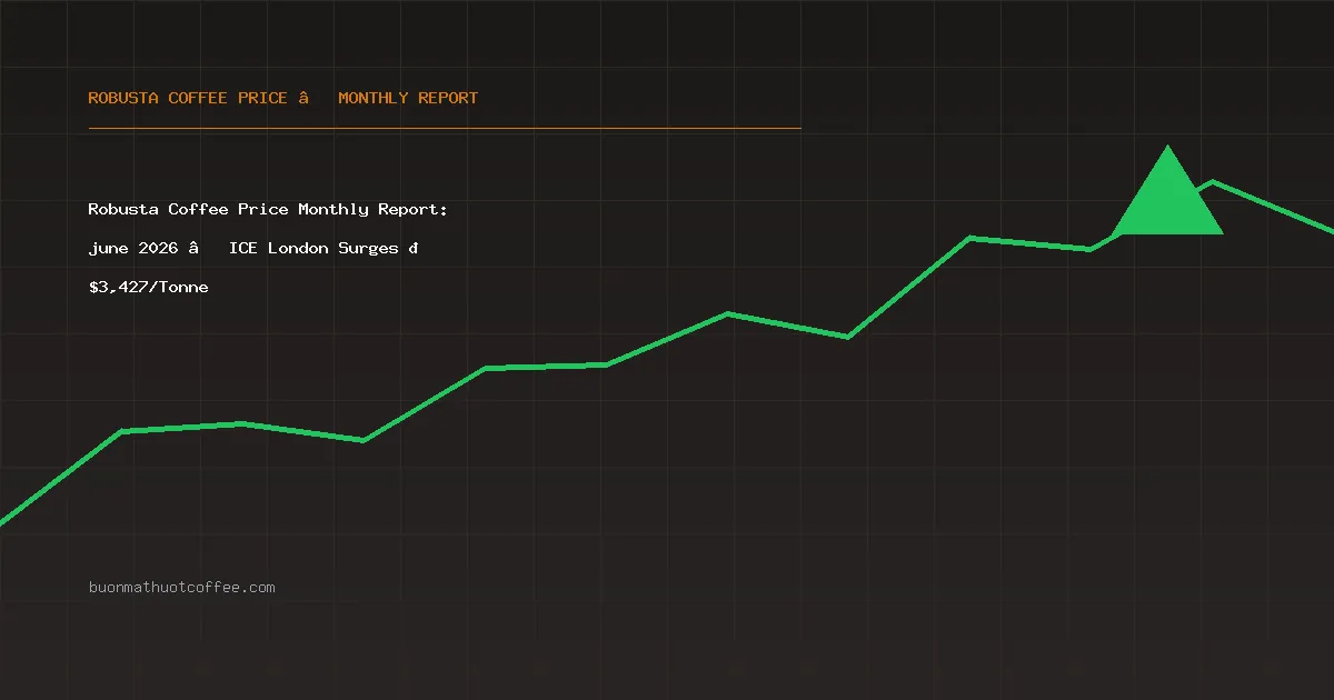 Robusta Coffee Price Monthly Report: june 2026 – ICE London Surges 📈 $3,427/Tonne