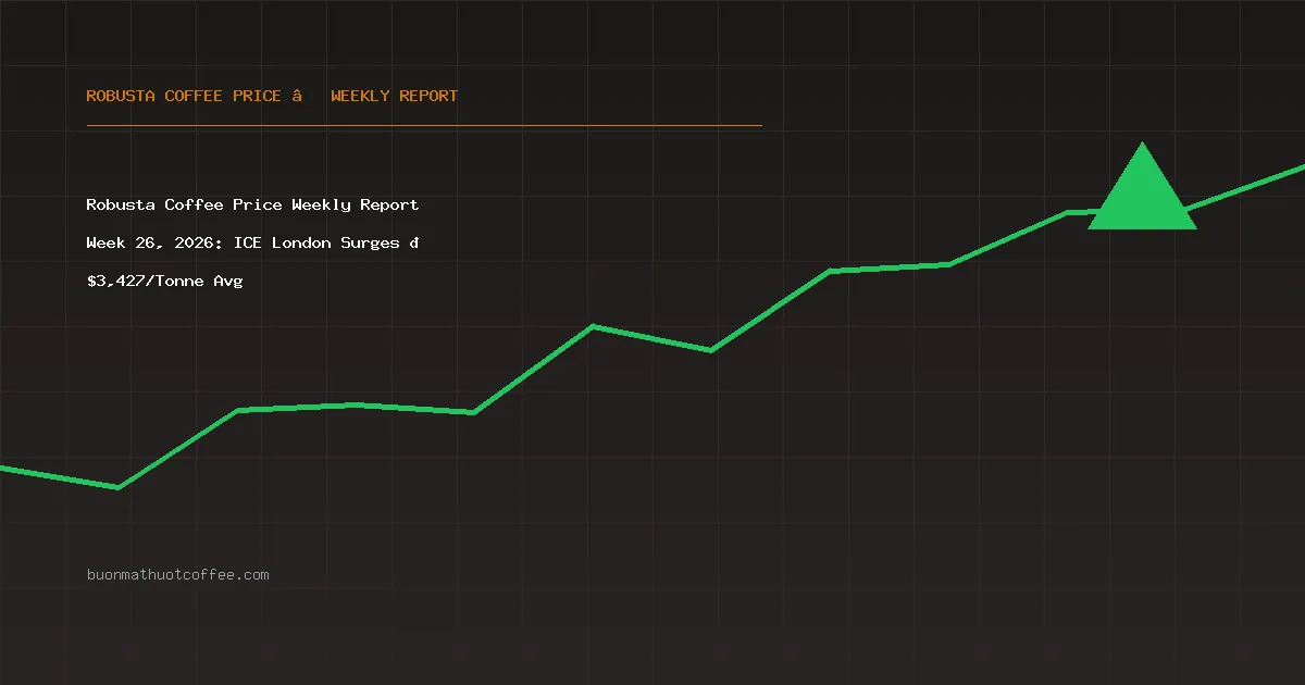 Robusta Coffee Price Weekly Report Week 26, 2026: ICE London Surges 📈 $3,427/Tonne Avg
