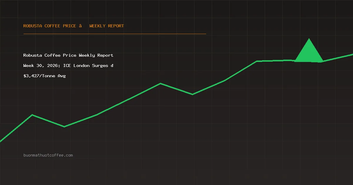 Robusta Coffee Price Weekly Report Week 30, 2026: ICE London Surges 📈 $3,427/Tonne Avg
