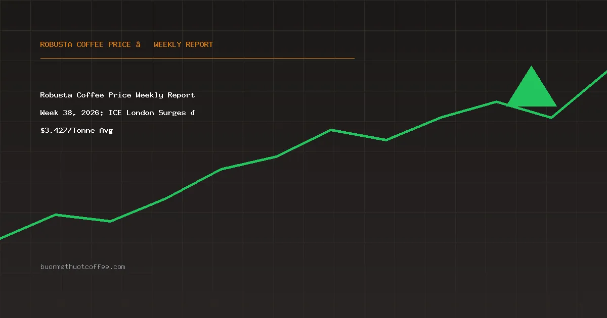 Robusta Coffee Price Weekly Report Week 38, 2026: ICE London Surges 📈 $3,427/Tonne Avg